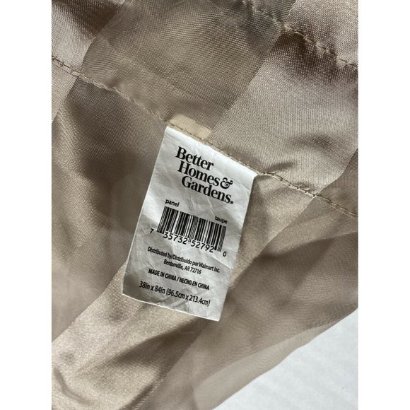 6 Pc Set Better Homes & Gardens Taupe Luxury Curtains Panels Drapes Brown Stripe - Picture 5 of 5